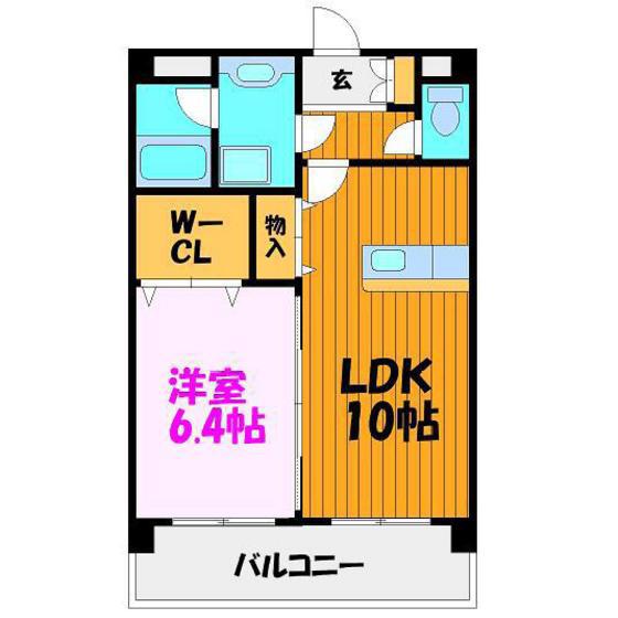 ユニティー・ジュルナール(1LDK/3階)の間取り写真