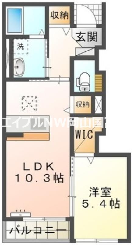 レガーロ(1LDK/1階)の間取り写真
