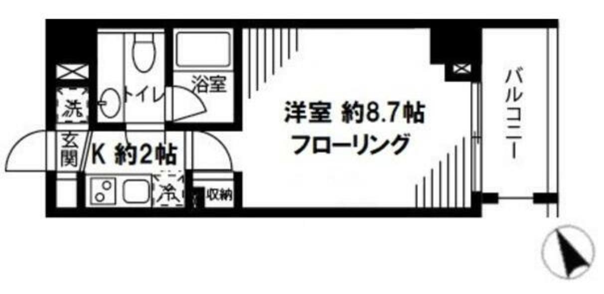 プリマヴェーラ小石川(1K/2階)の間取り写真