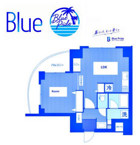 森ビル(1LDK/6階)の間取り写真
