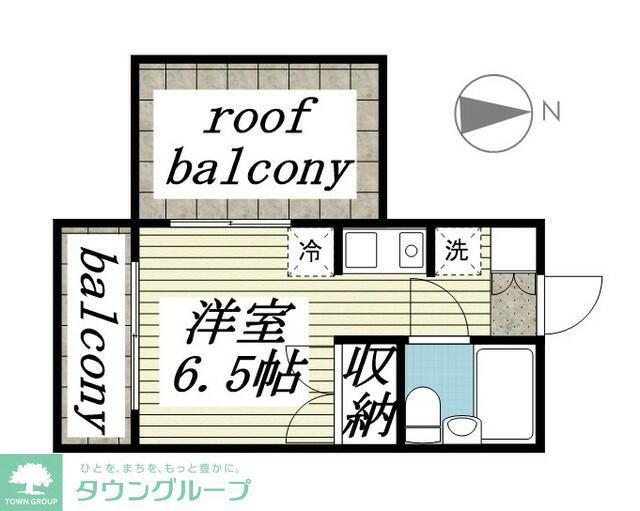 セザール立川B館(ワンルーム/5階)の間取り写真