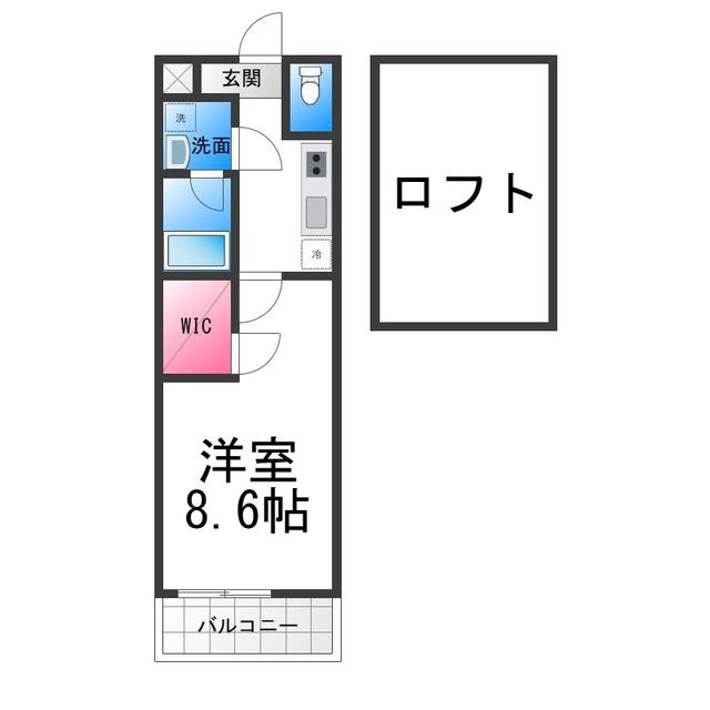 フジパレス北清水町II番館(1K/2階)の間取り写真