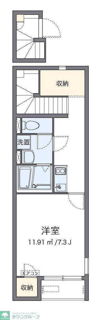 レオネクストTSUJI(1K/2階)の間取り写真