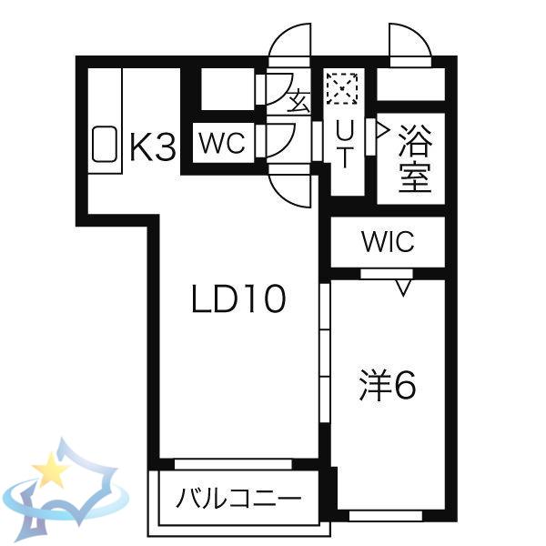RICHE REVE(1LDK/4階)の間取り写真