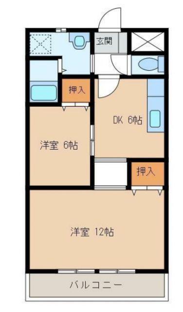 メゾンドTAX-I(2DK/3階)の間取り写真