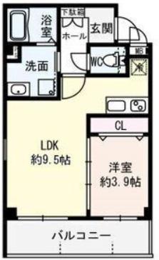 クレールメゾン向丘 住居(1LDK/2階)の間取り写真