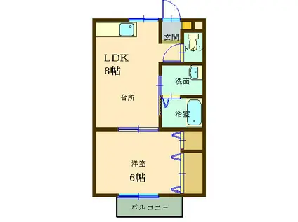 メゾン ド 693(1LDK/2階)の間取り写真