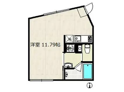 GRAND HARMONY VII(ワンルーム/1階)の間取り写真