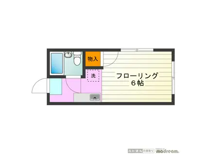 シングルス大岡山(ワンルーム/1階)の間取り写真