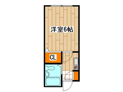 ベイサイドST西横浜(1K/1階)の間取り写真