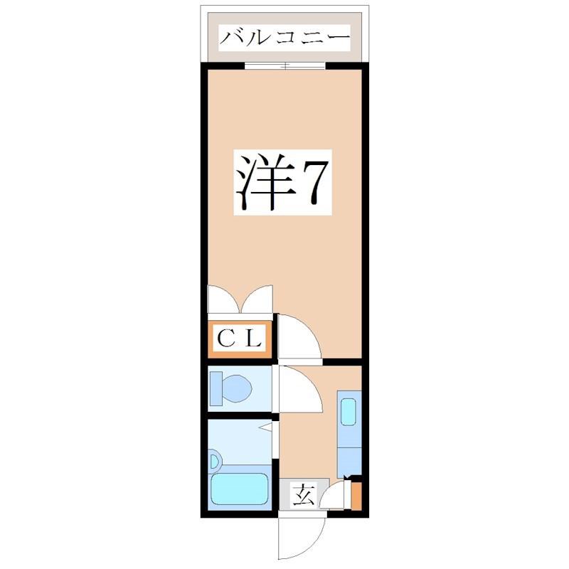 サンステーション山下(1K/3階)の間取り写真