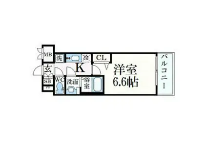 プレサンスNAGOYA本陣(1K/11階)の間取り写真