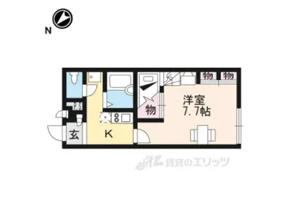 レオパレスSKY DREAM(1K/2階)の間取り写真