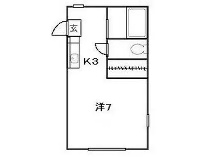 エステート新小路(1K/1階)の間取り写真