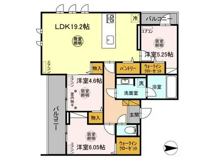 アピシウス(3LDK/2階)の間取り写真