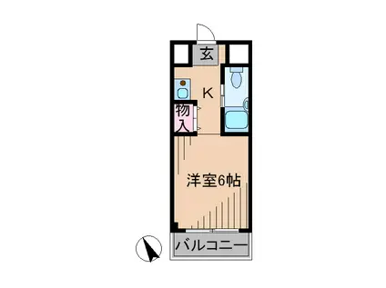 ボーテ日吉シェモア(ワンルーム/4階)の間取り写真