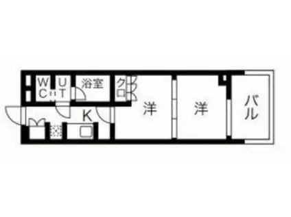 NSパークレジデンス新宿御苑(2K/5階)の間取り写真