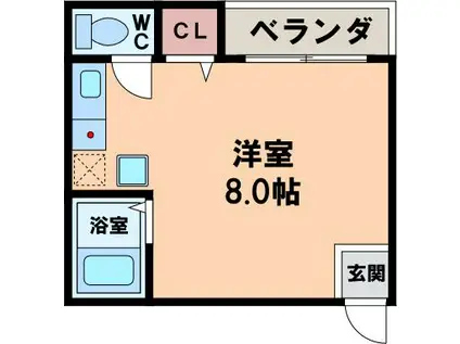 エスポワール昭和町(ワンルーム/3階)の間取り写真