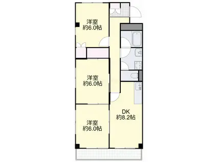 マンションIZUMI(3DK/2階)の間取り写真