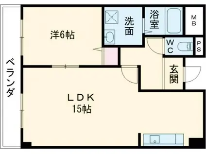 レクシア野崎(1LDK/5階)の間取り写真