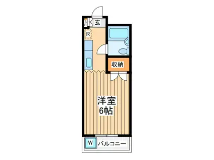 ジュネス・荒井(1K/2階)の間取り写真