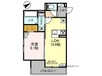 D-RESIDENCE井口堂(1LDK/3階)の間取り写真