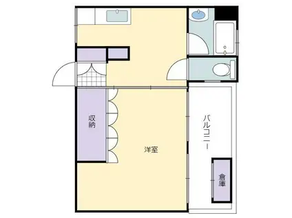 サンライズ橘(1K/2階)の間取り写真