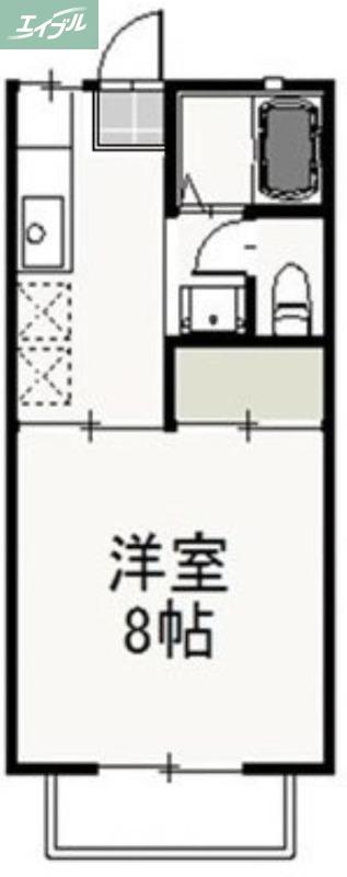 S・T・VILLA TSUSHIMA B(1K/1階)の間取り写真