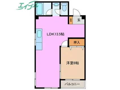パークテラス城北(1LDK/7階)の間取り写真