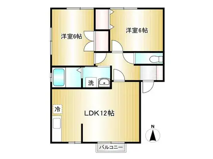 プラスハウスVI(2LDK/2階)の間取り写真