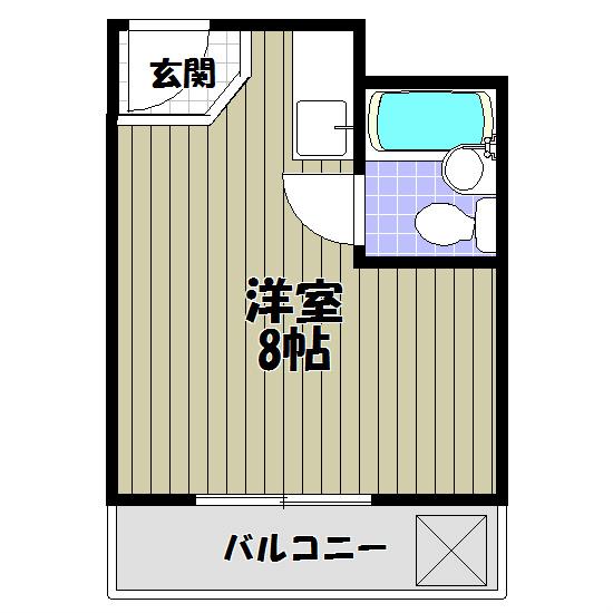 サンシャイン狭山(ワンルーム/3階)の間取り写真