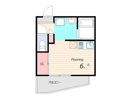 ワコーレヴィアーノ須磨月見山(ワンルーム/2階)の間取り写真