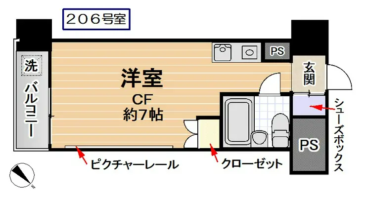 越前堀永谷マンション 2階階 間取り