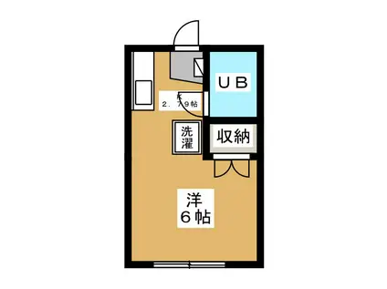 コーポ田沼(ワンルーム/1階)の間取り写真