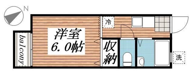 スターダスト石川(1K/2階)の間取り写真