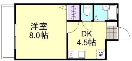 ジョリーメゾンアイ(1DK/3階)の間取り写真