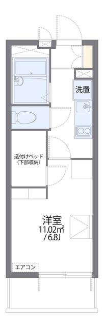 レオパレス椎の実3(1K/1階)の間取り写真