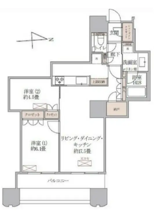 富久クロスコンフォートタワー 28階階 間取り