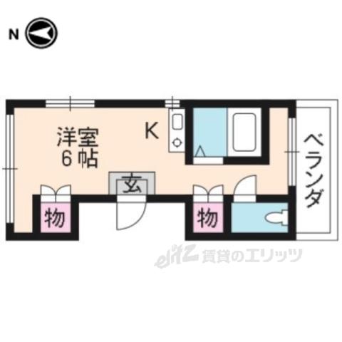 ラカサカンタール(1K/2階)の間取り写真