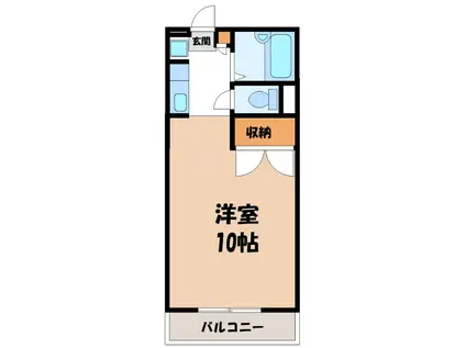 イーストA(1K/1階)の間取り写真