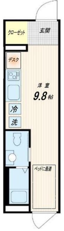 FULLEA神楽坂(ワンルーム/3階)の間取り写真