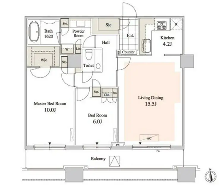 タワーコート北品川 36階階 間取り