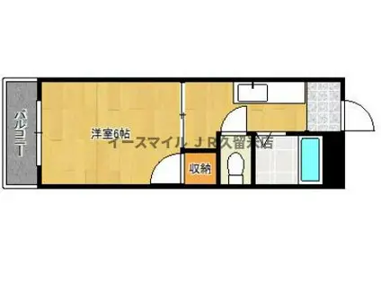 フレンドコーポII(ワンルーム/1階)の間取り写真