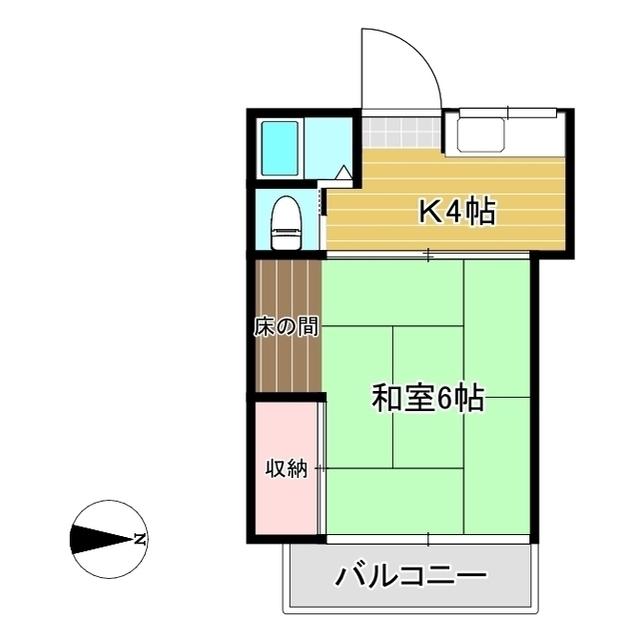 コーポディオ(1K/3階)の間取り写真