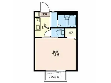 エクセル栄泉(1K/2階)の間取り写真