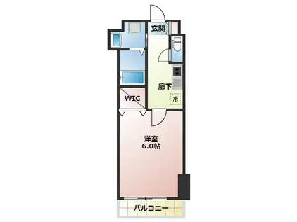 W-STYLE難波(1K/2階)の間取り写真