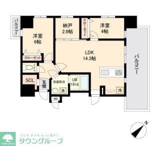 MODERN ASPIRATION 平尾駅前(3LDK/4階)の間取り写真