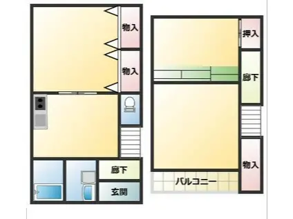 メゾン・レタージュ(3DK/1階)の間取り写真