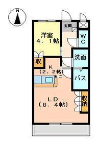 ラ・ティエラ(1LDK/1階)の間取り写真