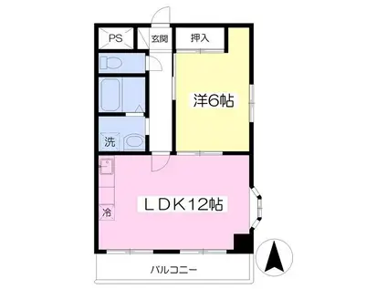 セントラル・ヤスダ(1LDK/4階)の間取り写真